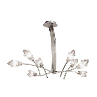 Netlighting Pietra Pendant 4 Arm 8 Light G9 Polished Chrome in Silver