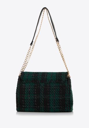Wittchen Dames Boucl&eacute; Messenger Bag in Zwart en Groen Polyester