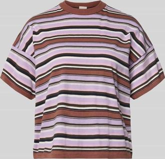 Stefanel T-Shirt mit &uuml;berschnittenen Schultern in Flieder, Gr&ouml;&szlig;e XS