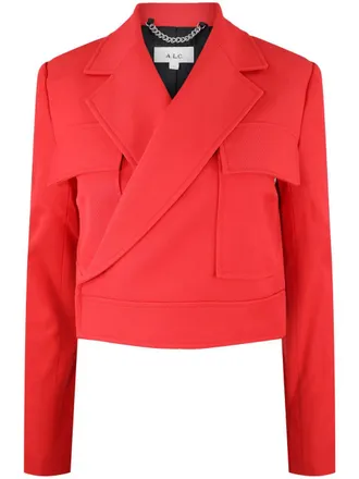 A.L.C. Blazer Reeve asimmetrico crop - Rosso