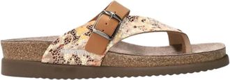 Mephisto Comfortabele Helen Mix damessandaal - Dames - Slippers - Bruin - 35 EU - Leer - Schoenen