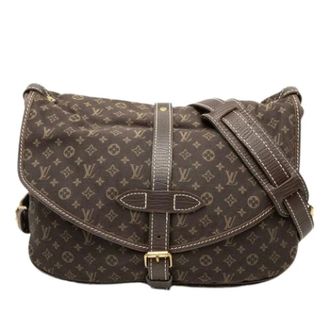 Louis Vuitton Pre-owned Mini Lin Saumur - Dames - Pre-owned - Bruin - Maat: ONE Size Leer