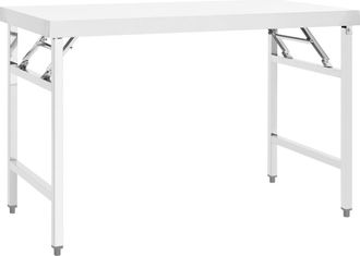 vidaXL Vidaxl - Mesa De Trabajo Plegable De Cocina Acero Inoxidable 120x60x80 Cm