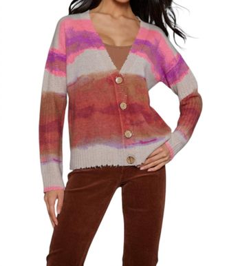 Lisa Todd Color Coded Cashmere Cardigan In Multi Color