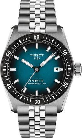 Tissot PR 516 Automatic Bracelet Watch, 38mm in Blue Gradient at Nordstrom