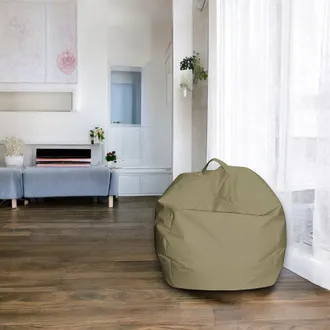 Talamo Italia Dmora Puf Elegante, Color Beige, Medidas 65 X 50 X 65 Cm, Con Embalaje Reforzado