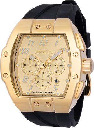 Invicta Racing Gold Rush Chronograph GMT Quartz Gold Dial Mens Watch 48939
