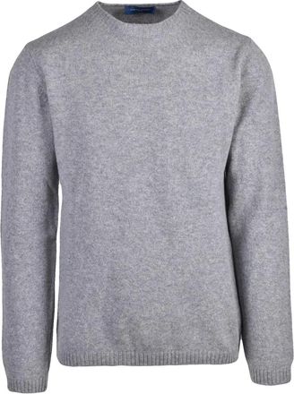 Daniele Fiesoli Classic Crew Neck Pullover In Subtle Heathered Grey