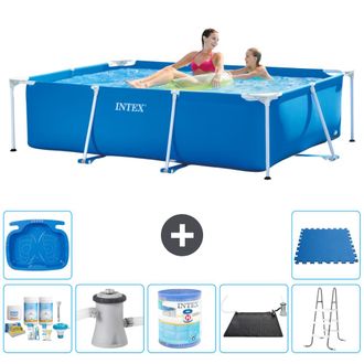 Intex Piscina Con Estructura Rectangular - 220x150x60 Cm - 7-piezas S40034