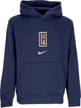 Nike City Edition Club Fleece Hoodie - Heren - Sportshirts - Blauw - L - Katoen - Fitness