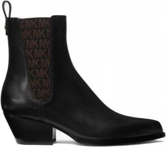 Michael Kors Kinlee Bootie - Dames - Cowboylaarzen - Zwart - 38 EU - Leer - Schoenen
