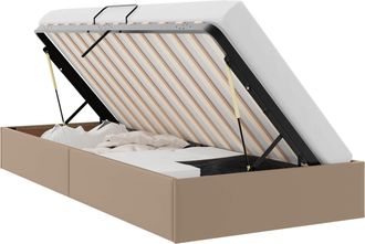 vidaXL Estructura De Cama Ottoman Capuchino 100 X 200 Cm Vidaxl