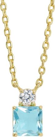 Savvy Cie Jewels Cubic Zirconia Birthstone Pendant Necklace in March at Nordstrom Rack