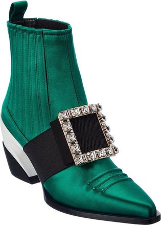 Roger Vivier Viv Tex Satin Bootie