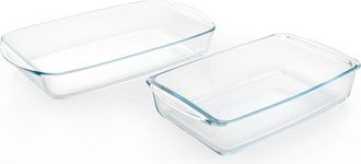 Pasabahce Set 2 pirofile in vetro 33x19 cm e 26x14 cm Pasabahce