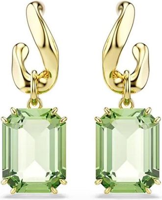 Swarovski Millenia Oorhangers - Dames - Oorbellen - Groen - ONE Size - Accessoires