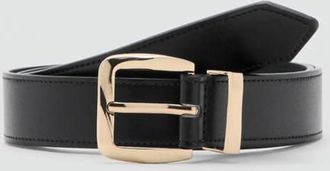 Mango Cintura fibbia rilievo nero - Donna - XL - MANGO