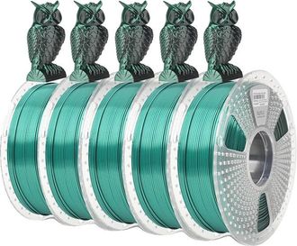 OEM Filamento Pla, 1,75 Mm De Di&aacute;metro, Alta Resistencia, Color Verde Seda Negro