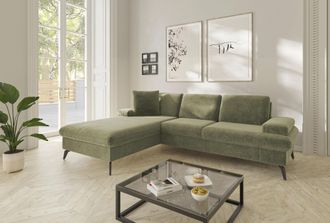 Sit&more Ecksofa »Morris Jubi L-Form, B: 247 cm« mit Armteilfunktion & 1 Zierkissen, optional Bettfunktion