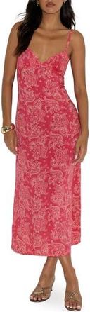 Motel Sastra Paisley Midi Slipdress in Retro Paisley Pink at Nordstrom Rack, Size Large