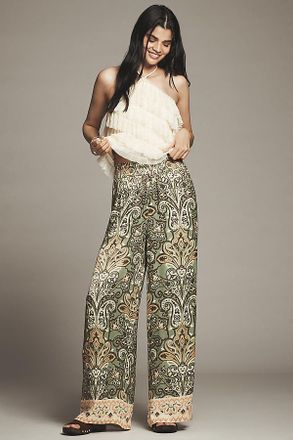 Conditions Apply Imara Satin Wide-Leg Pants