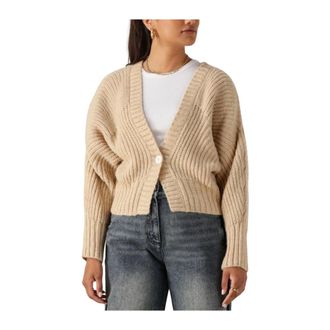 Nukus Nukus, Truien & Vesten, Dames, Beige, XL, Zandkleurige Cardigan voor Vrouwen