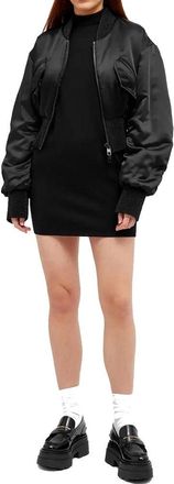 Dolce & Gabbana Womens Black Acetate Bomber Clothing