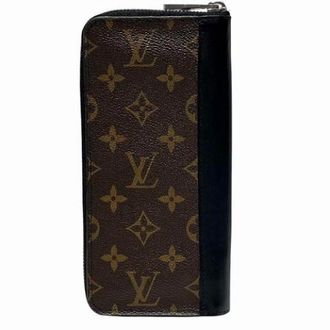 Louis Vuitton Pre-owned Wallets, male, Brown, Size: ONE SIZE Pre-owned Zippy Vertical Monogram Macassar Long Wallet