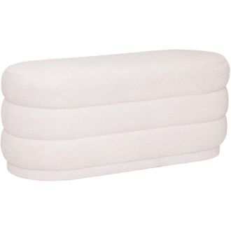 Atmosphera Atmosphera - Banco Sinan - Tela De Rizo - Blanco - 100x40 Cm Cr&eacute;ateur DInt&eacute;rieur