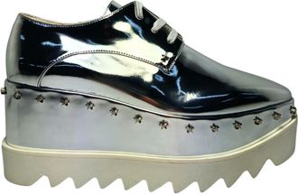 Stella McCartney Stella McCartney, Wedges, female, Gray, Size: 4 1/2 US scarpe con tacco Pelle verniciata