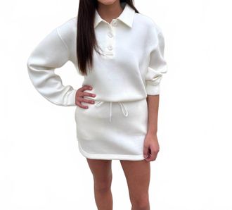 English Factory Scuba Mini Skirt In White