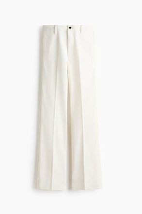 H&M Flared High Jeans in White at Nordstrom, Size 18