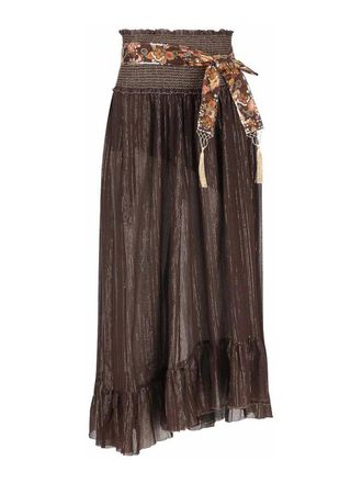 Zimmermann Aster Cotton And Silk Midi Skirt