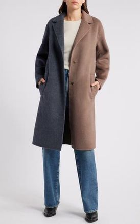 Rails Lore Two-Tone Wool Blend Coat in Charcoal Mink Mix at Nordstrom Rack, Size Xx-Small