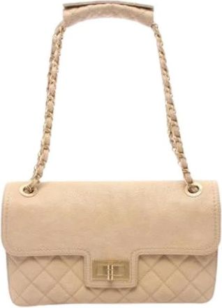 Chanel Pre-owned Vintage Schoudertas - Dames - Vintage Schoudertas - Beige - ONE Size - Leer - Vintage