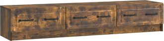 vidaXL Mueble De Tv 147 X 34,5 X 27 Cm Roble Ahumado Vidaxl