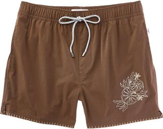 Vintage Summer Swimwear Vintage Summer Embroidered Swim Short