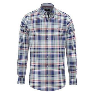Fynch-Hatton Washed Oxford Check Shirt Red