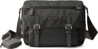 Prada Borsa a tracolla con logo - Grigio