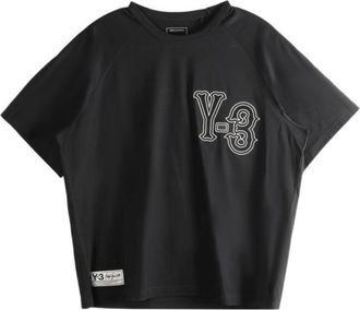 Yohji Yamamoto Black Cotton logo Printed T-Shirt