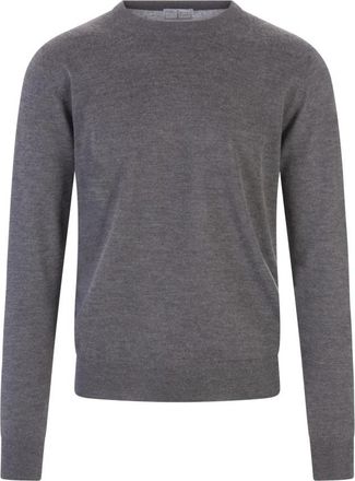 Fedeli Argentina Crewneck Sweater - Heren - Cashmere truien - Grijs - 3XL - Truien & Vesten
