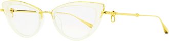 Valentino Womens Titanium Chain Eyeglasses VLX-123-CH C Gold/Crystal 51mm