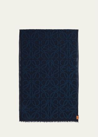 Loewe Anagram Wool, Silk and Cotton Scarf
