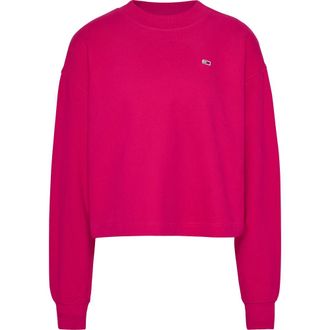Tommy Jeans Gezellig Fuchsia Sweater - Dames - Sweatshirts - Roze - S - Katoen - Hoodies & sweatvesten