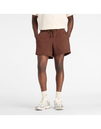 New Balance Athletics - Pantaloncini in spugna da 13 cm color pane tostato-Marrone