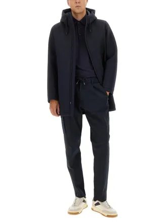 Herno Viscose Parka Jacket - Blue