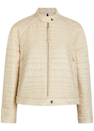 Moncler Aubrieta Quilted Nylon Jacket - Cream - 1 (UK 10 / S)