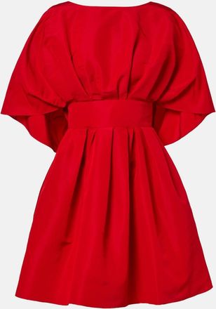 Carolina Herrera Fan gathered silk minidress