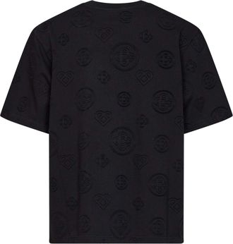Casablanca Mens T-Shirt Applique Monogram Black Organic Cotton T-Shirts And Polos