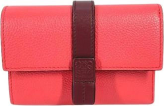 Loewe Pre-owned Lederen Portemonnee - Dames - Vintage Accessoires - Roze - ONE Size - Leer - Vintage